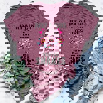 Just A Girl Who Loves Garter Snakes Women's Heather T-Shirt - Monsterry