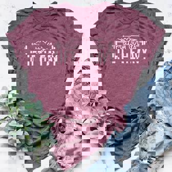 Pretty Girls Lift Heavy Fitness Weightlifting Workout Gym Women's Heather T-Shirt - Monsterry