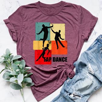 Tap Dancing Tshirt For Tap Dancer Retro Tap Dancer Women's Heather T-Shirt - Monsterry