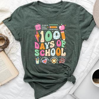 100 Days Of School Teacher Happy 100Th Day Of School Women Bella Canvas T-shirt - Thegiftio UK