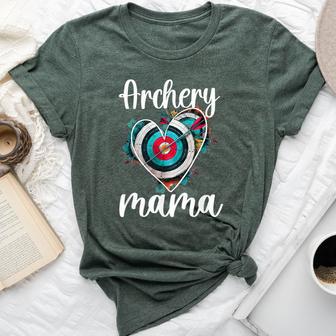 Archery Mama Heart Archery Mom Of An Archer Mother Bella Canvas T-shirt | Seseable UK