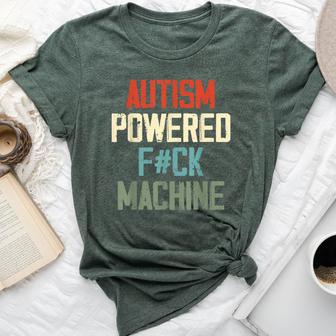 Autism Powered FCk Machine Retro Health Apparel Women Bella Canvas T-shirt - Thegiftio UK