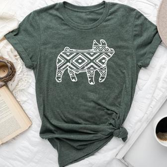 Aztec Show Pig Livestock Pig Breeder Stock Show Mom Pig Bella Canvas T-shirt - Thegiftio UK