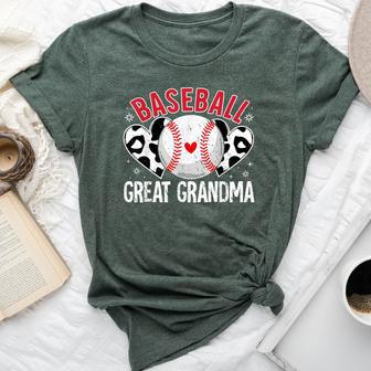 Ball Great Grandma Heart Baseball Grandma Bella Canvas T-shirt - Thegiftio UK