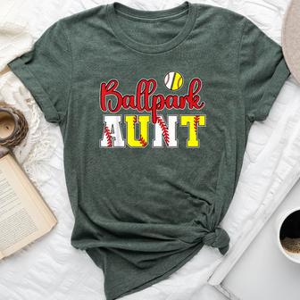 Ballpark Aunt Softball Baseball Aunt Bella Canvas T-shirt - Thegiftio UK