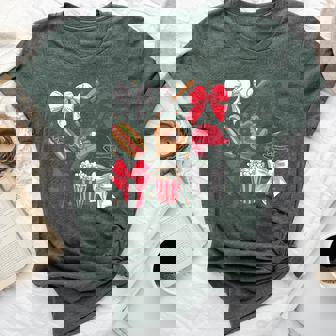 Baseball Coquette Bow Stylish Sports Mom Bella Canvas T-shirt | Seseable CA