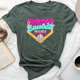 Baseball Mama Coquette Bow Sport Mom Drip Baseball Bella Canvas T-shirt - Thegiftio