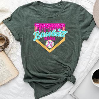 Baseball Mama Ice Cream Drip Baseball Mother's Day Bella Canvas T-shirt - Thegiftio UK