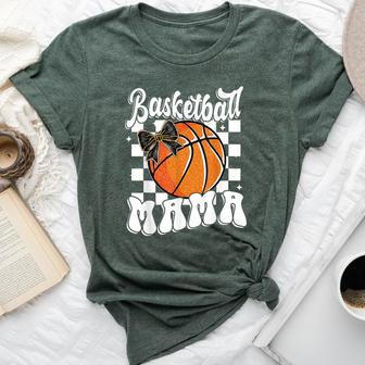 Basketball Mama Coquette Bow Game Day Sports Lover Mom Bella Canvas T-shirt - Thegiftio UK