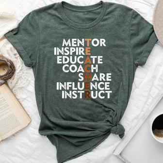 Black Teacher Inspiration Melanin African American Teachers Bella Canvas T-shirt - Thegiftio UK