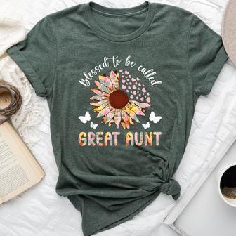 Blessed To Be Called Great Aunt Great Auntie Bella Canvas T-shirt - Thegiftio UK