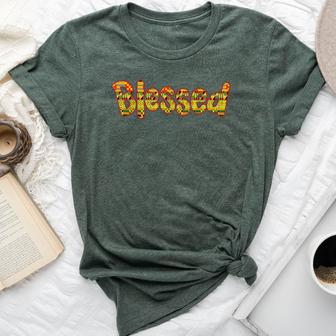 Blessed Kente African Print Black History Month Women Bella Canvas T-shirt - Thegiftio UK