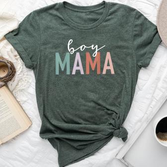 Boy Mama For Mother Mom Of Boys Leopard Print Bella Canvas T-shirt - Thegiftio UK