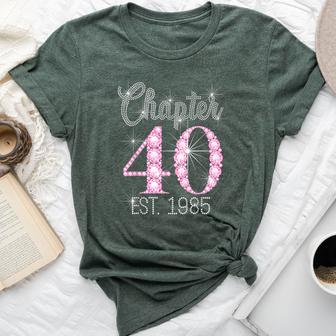 Chapter 40 Est 1985 Happy 40Th Birthday Girl Bella Canvas T-shirt - Thegiftio UK