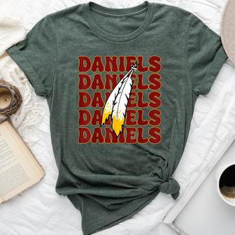 Commanders Quarterback Text Name Style Groovy Bella Canvas T-shirt - Thegiftio UK