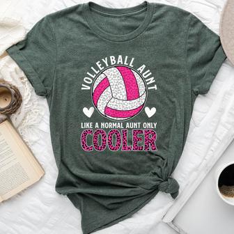 Cool Volleyball Aunt Of A Volleyball Player Auntie Bella Canvas T-shirt - Thegiftio UK