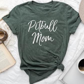 Cute Pit Bull Mother's Day For Pitbull Mom Bella Canvas T-shirt - Thegiftio UK
