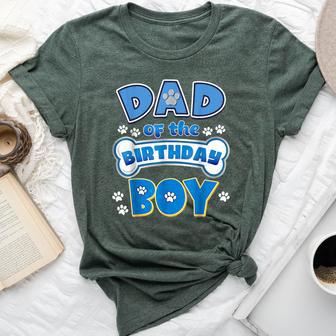 Dad And Mom Birthday Boy Dog Family Matching Bella Canvas T-shirt - Thegiftio UK