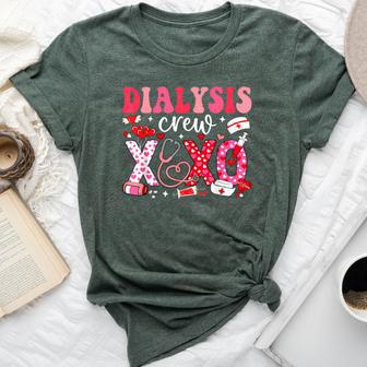 Dialysis Crew Nurse Valentines Day Leopard Dialysis Nurse Bella Canvas T-shirt - Thegiftio
