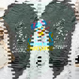 Down Syndrome Awareness Day Down Right Awesome Girls Women Bella Canvas T-shirt | Seseable CA