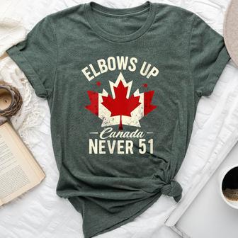 Elbows Up Canada Never 51 Canada Flag Stand Strong Bella Canvas T-shirt - Thegiftio UK