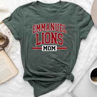 Emmanuel College Lions Mom Mother's Day Family Vintage Bella Canvas T-shirt - Thegiftio UK