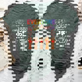 Everyone Is Welcome Here Teacher Bella Canvas T-shirt | Mazezy