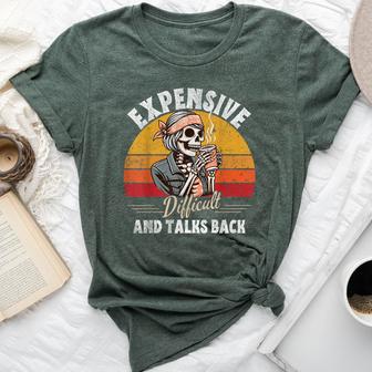 Expensive Difficult And Talks Back Mom Skeleton Bella Canvas T-shirt - Thegiftio UK