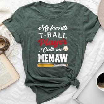 My Favorite T-Ball Player Calls Me Memaw Mother's Day Bella Canvas T-shirt - Thegiftio UK