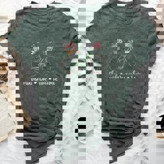 Flourish Dream Thrive Floral Bike Subtle 8647 Trump Resist Bella Canvas T-shirt - Thegiftio