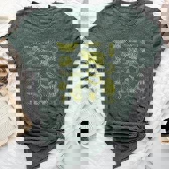 Frog Mushroom Moth Vintage Biology Goblincore Aesthetic Bella Canvas T-shirt | Mazezy