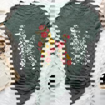 Floral Flower Poodle Mom Grandma Bella Canvas T-shirt | Mazezy