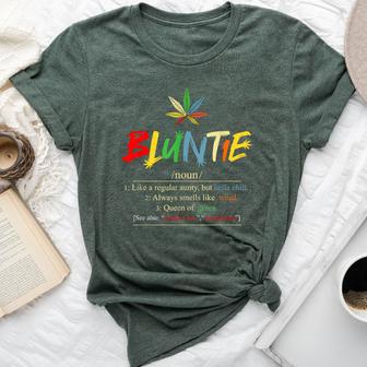 Retro Vintage Aunt Wear Bluntie Aunt Weed Bella Canvas T-shirt - Thegiftio UK