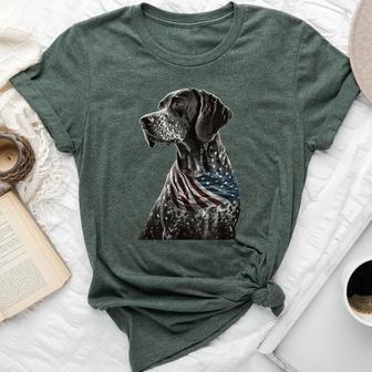 German Shorthair Pointer 4Th July Gsp Mom Dad Bella Canvas T-shirt - Thegiftio UK