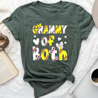 Grammy Of Both Proud Softball Baseball Grammy Grandma Bella Canvas T-shirt - Thegiftio UK