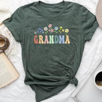 Grandma Wildflower Floral Grandma Bella Canvas T-shirt - Thegiftio UK