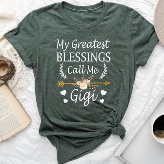 My Greatest Blessings Call Me Gigi Cute Mother's Day Bella Canvas T-shirt - Thegiftio UK