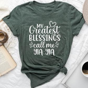 My Greatest Blessings Call Me Yia-Yia Greece Greek Grandma Bella Canvas T-shirt - Thegiftio UK