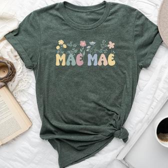 Groovy Mae Mae Grandma On Mother's Day Women's Black Floral Short Sleeve Small Bella Canvas T-shirt - Thegiftio UK