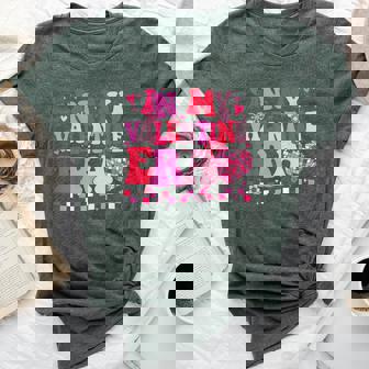 Groovy In My Valentine Era Valentines Day Girls Women Bella Canvas T-shirt | Mazezy