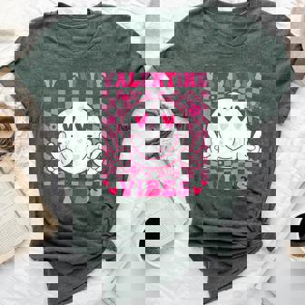 Groovy Valentines Day For Girl Valentine Vibes Bella Canvas T-shirt | Mazezy