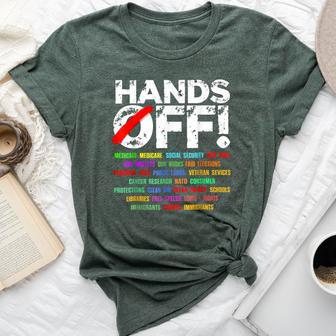 Hands Off Protest Saturday April 5 Women Bella Canvas T-shirt - Thegiftio UK