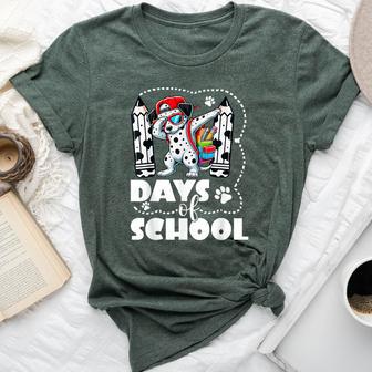 Happy 101 Days Of School Dabbing Dog Pencil Boy Girl Bella Canvas T-shirt - Thegiftio UK