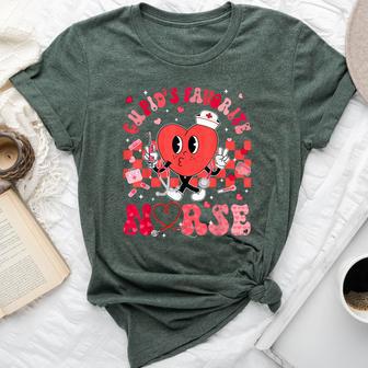 Heart Cupids Favorite Nurse Valentines Day Rn Cna Icu Scurb Bella Canvas T-shirt - Thegiftio UK