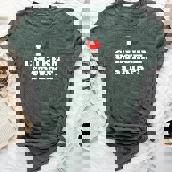 I Heart Love Chicken Strips Food Bella Canvas T-shirt | Mazezy