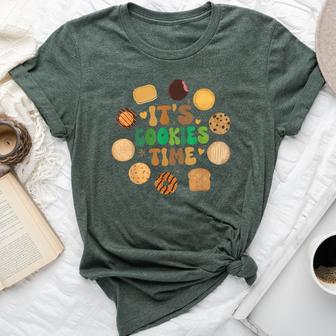 It's Cookie Time Scout For Girls Cookie Girls Camping Family Bella Canvas T-shirt - Thegiftio UK