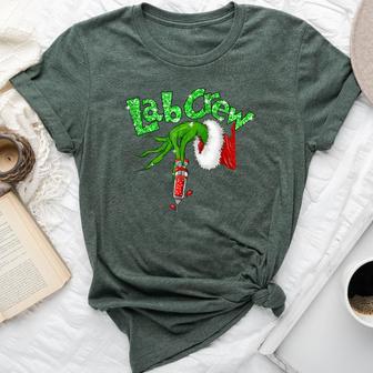 Lab Crew Nurse Merry Christmas Laboratory Xmas Pajamas Bella Canvas T-shirt - Thegiftio UK