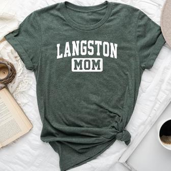 Langston University Mom Mother Arch Vintage Family Women Bella Canvas T-shirt - Thegiftio UK