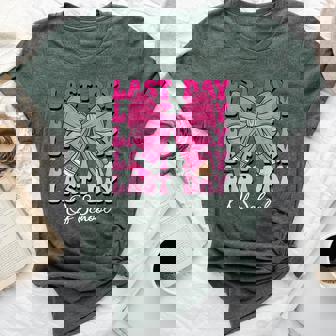 Last Day Of School Teacher Last Day Of School Coquette Bow Bella Canvas T-shirt | Mazezy