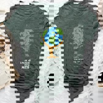 Love Your Mother Earth Day Environment Eco World Tree Bella Canvas T-shirt | Mazezy